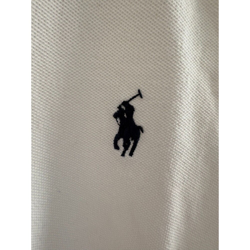 Ralph Lauren Polo Shirt Womens White 100% Cotton Short Sleeve Med classic fit - Picture 3 of 7
